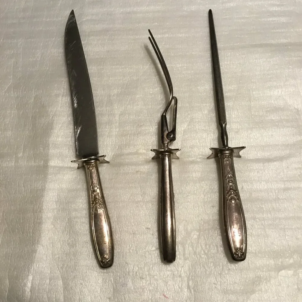 Antique 1919 International Silver Co. - William Rogers Ambassador carving set